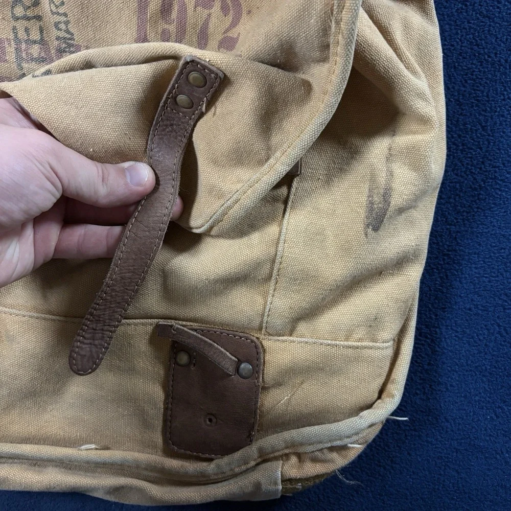 Kakadu Traders Australia Canvas Messenger Bag Leather Trim Outback Satchel Field